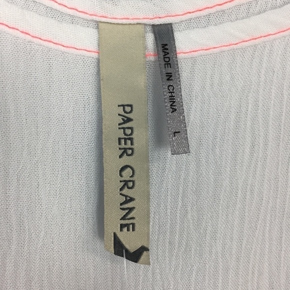 PAPER Crane Embroidered Boho Peplum Tank Top - Picture 3 of 16